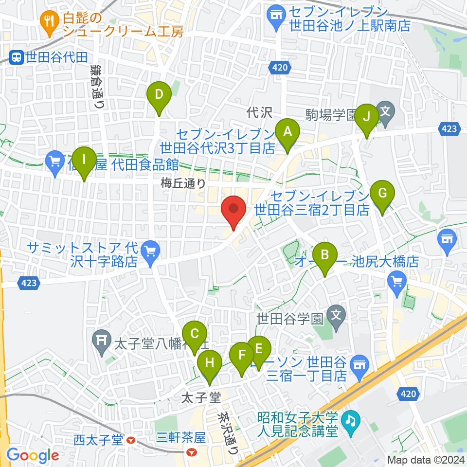 rainford studio周辺のコンビニエンスストア一覧地図