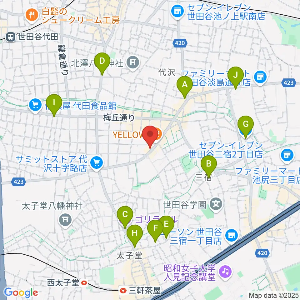 rainford studio周辺のコンビニエンスストア一覧地図
