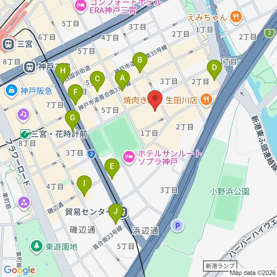 ケイステイション レコーディングスタジオ 周辺のコンビニエンスストア一覧マップ