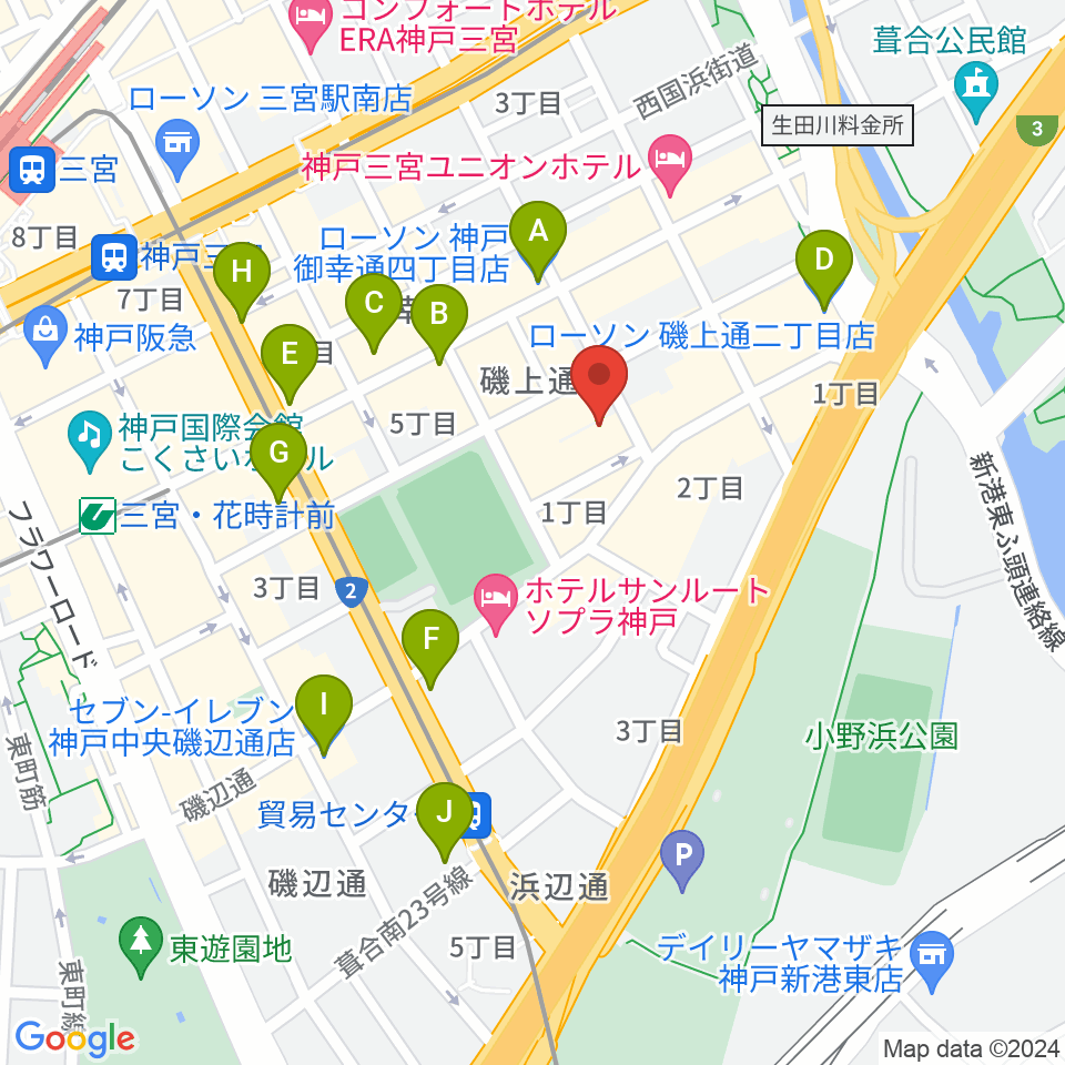 ケイステイション レコーディングスタジオ周辺のコンビニエンスストア一覧地図