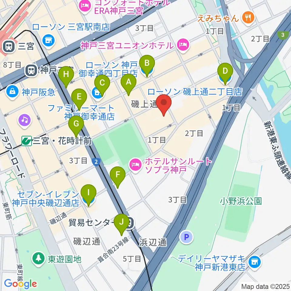 ケイステイション レコーディングスタジオ周辺のコンビニエンスストア一覧地図