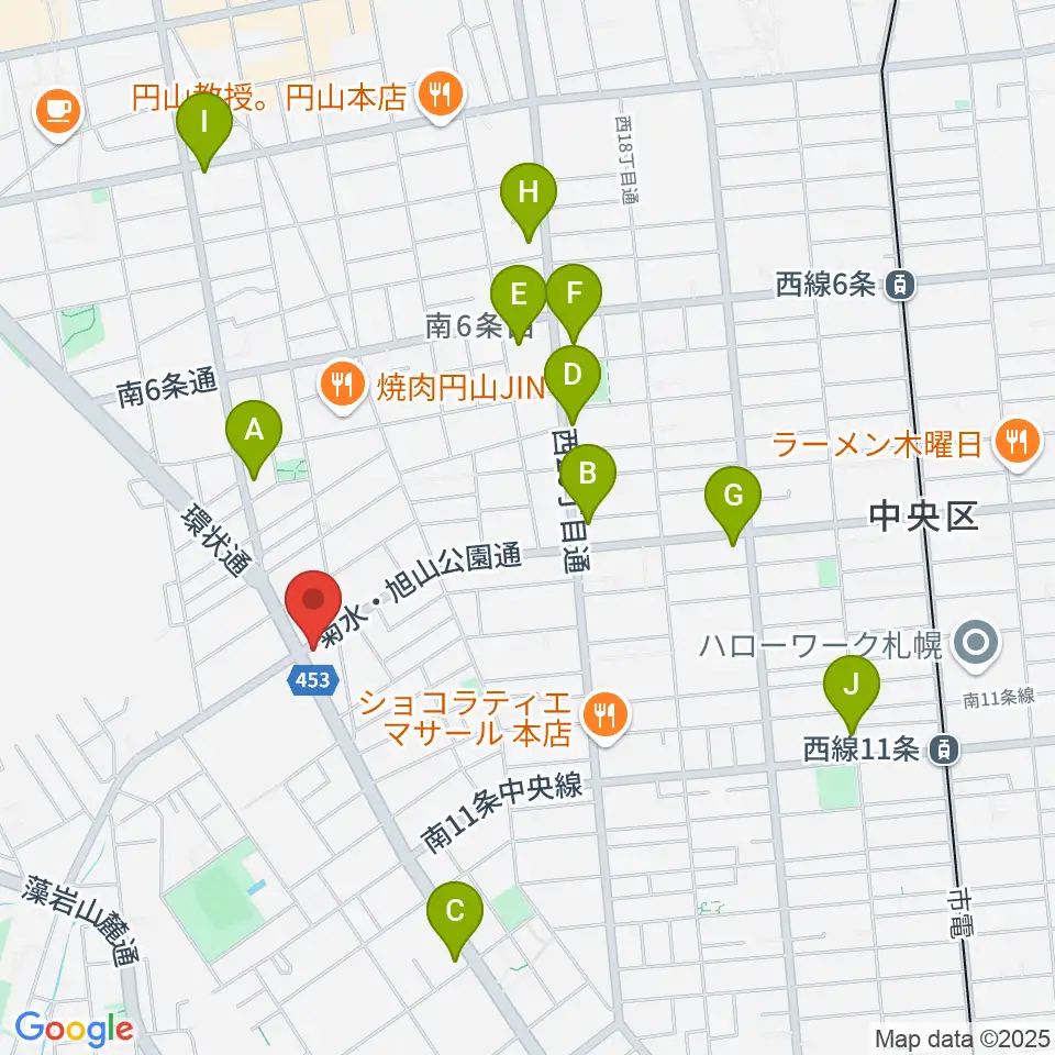 エレキ堂周辺のコンビニエンスストア一覧地図