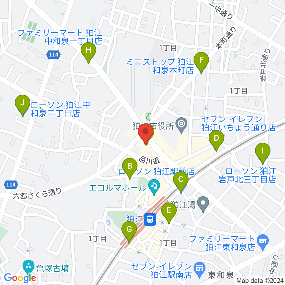 狛江add9th周辺のコンビニエンスストア一覧地図