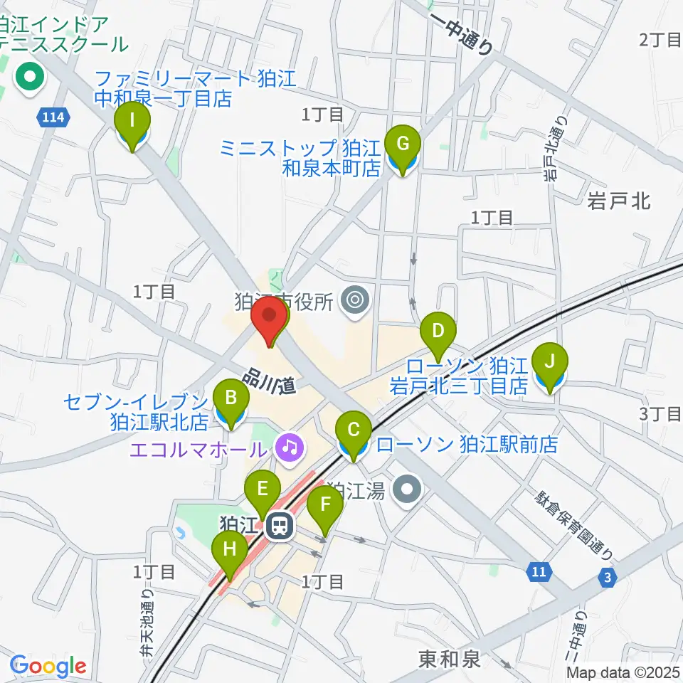 狛江add9th周辺のコンビニエンスストア一覧地図