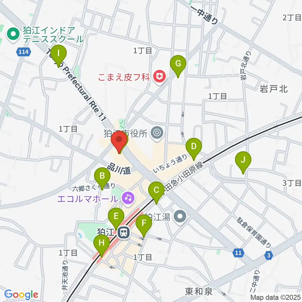 狛江add9th周辺のコンビニエンスストア一覧地図