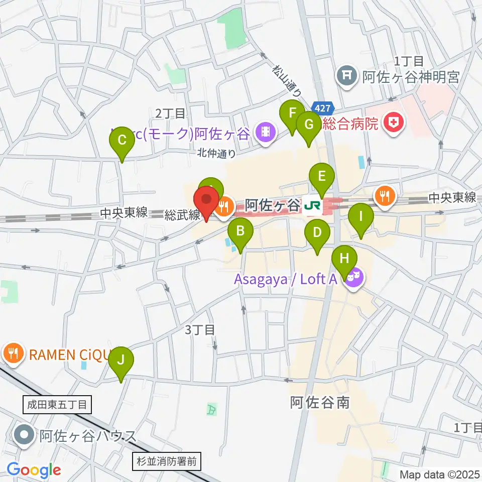 ONE VIBES周辺のコンビニエンスストア一覧地図