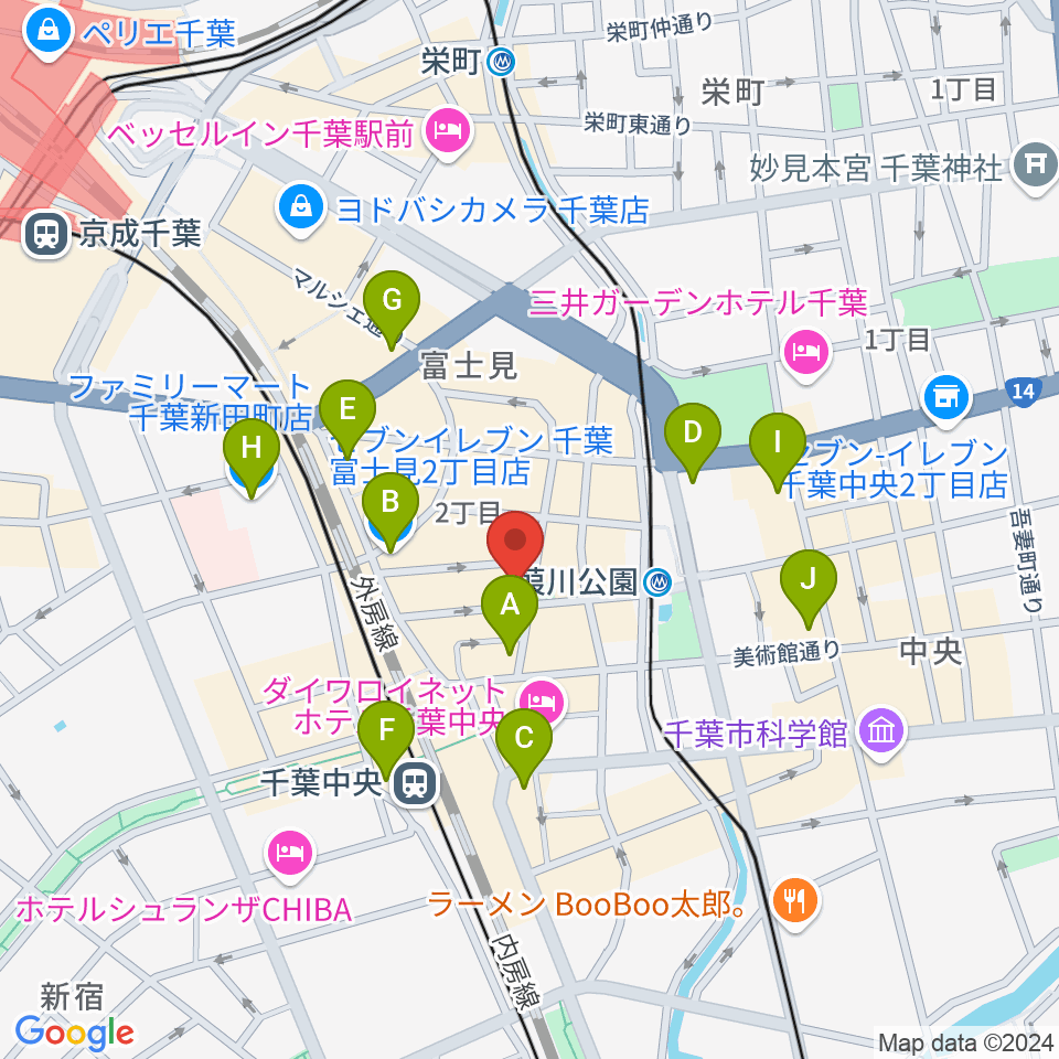 エイティワンクラブ周辺のコンビニエンスストア一覧地図