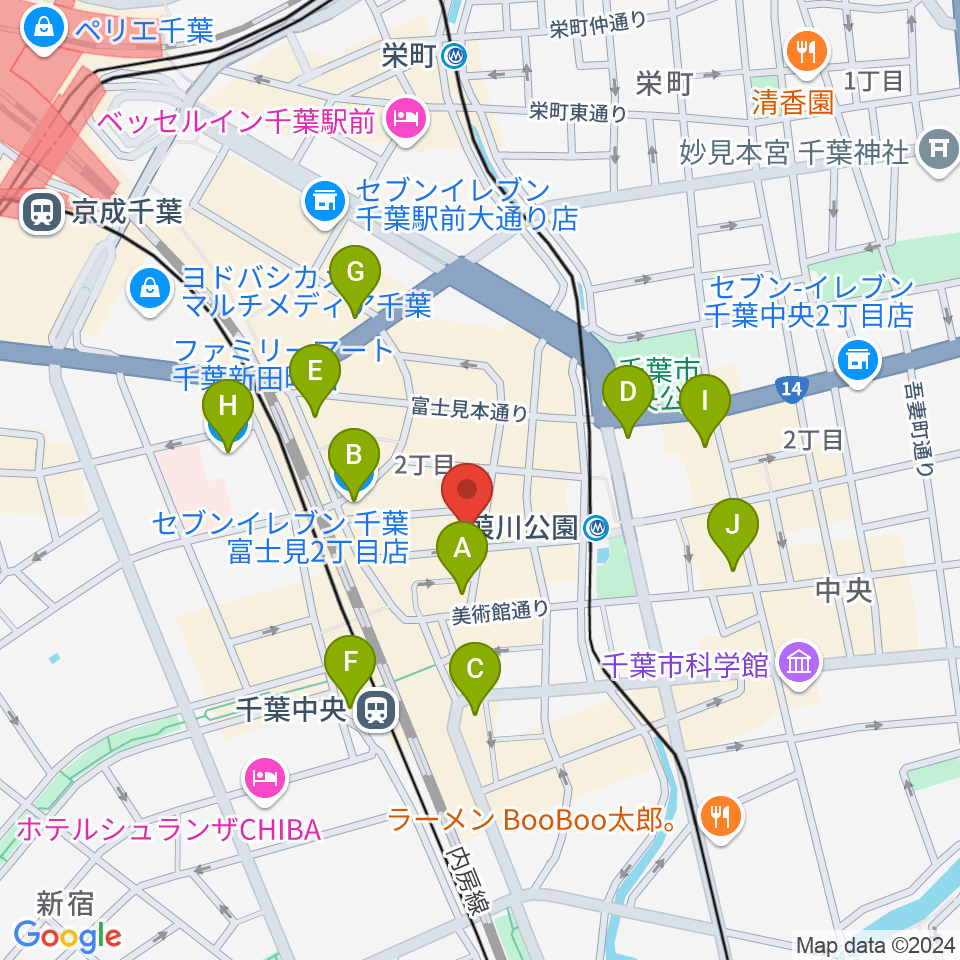 エイティワンクラブ周辺のコンビニエンスストア一覧地図