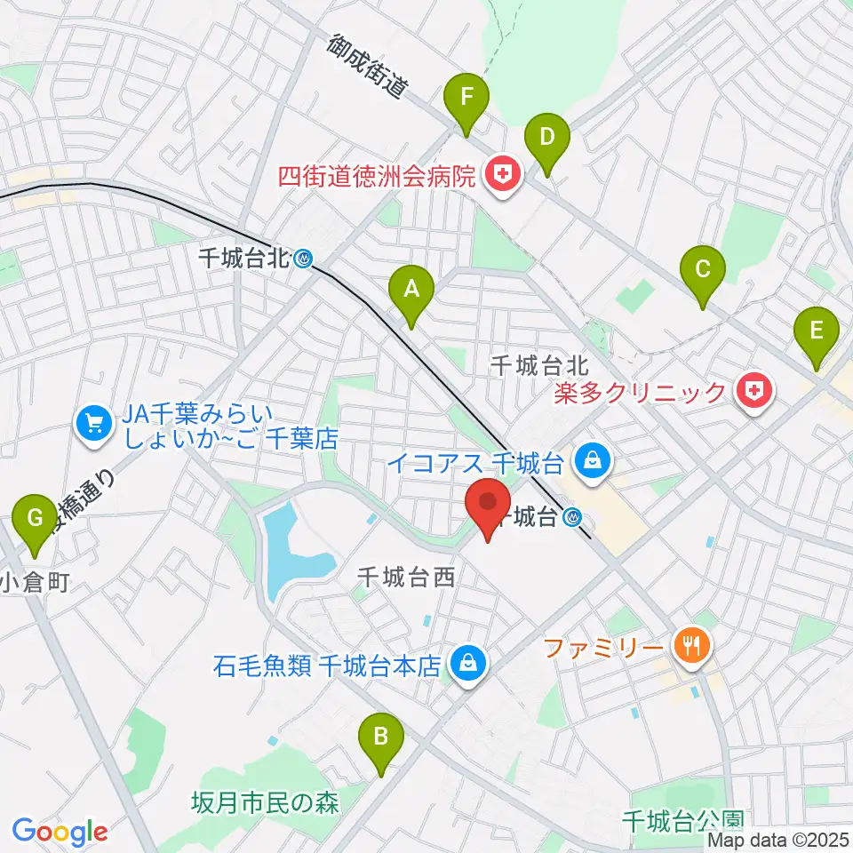 千葉市若葉文化ホール周辺のコンビニエンスストア一覧地図