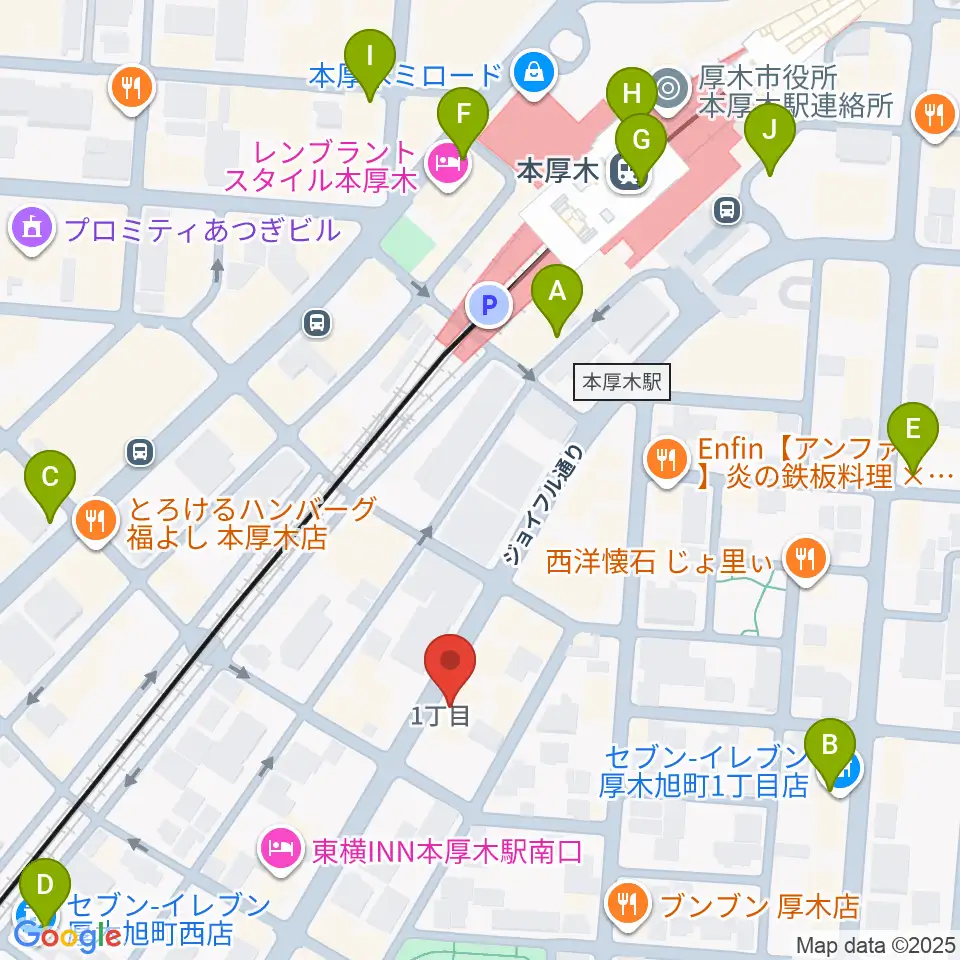 サンダースネイクアツギ周辺のコンビニエンスストア一覧地図