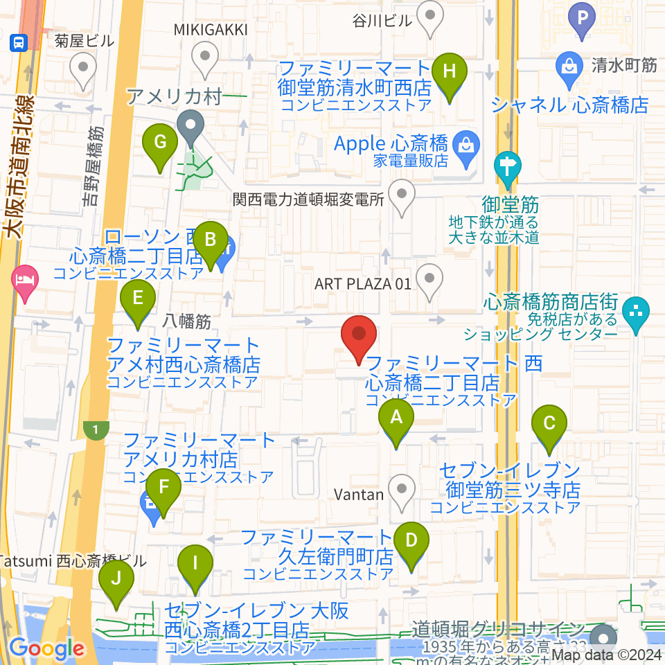 Bar菩南座（ぼなんざ）周辺のコンビニエンスストア一覧地図
