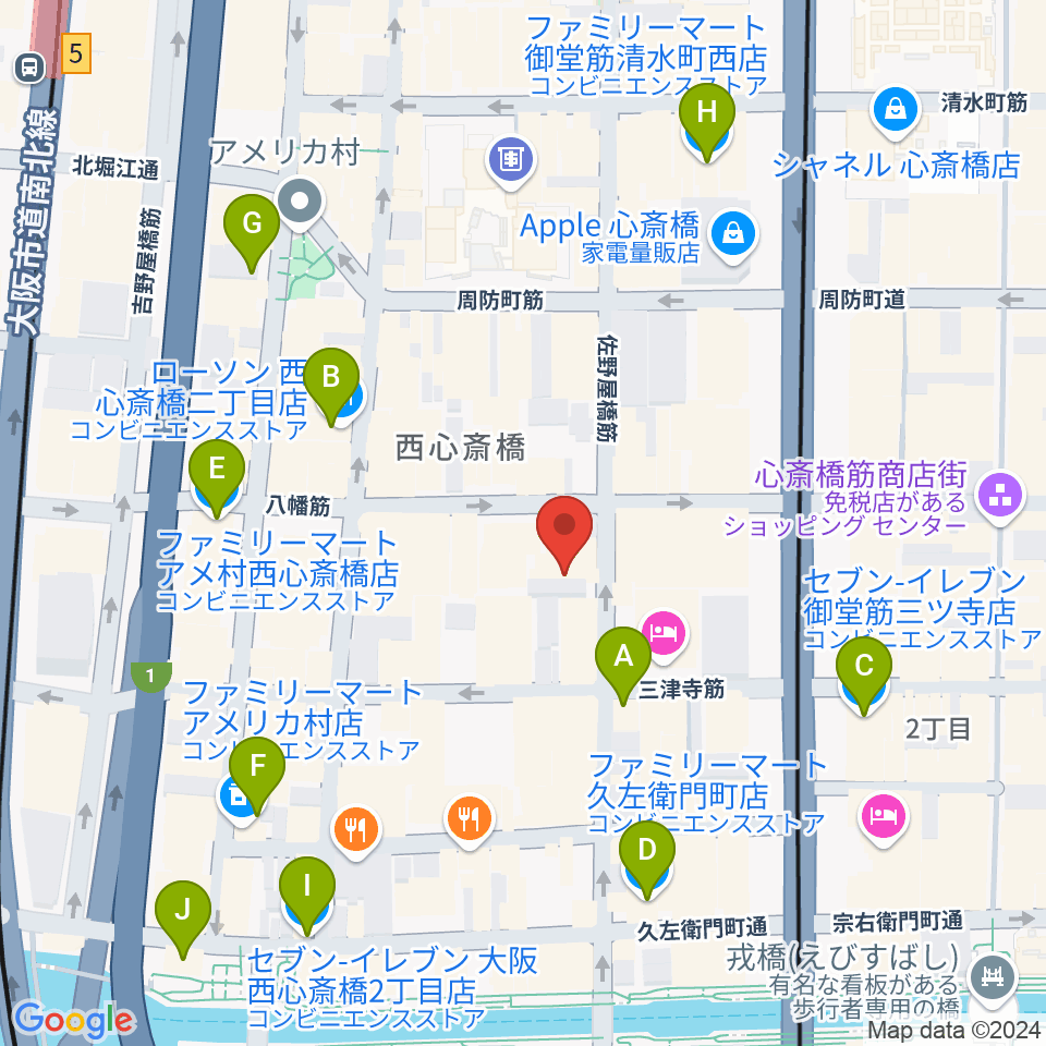 Bar菩南座（ぼなんざ）周辺のコンビニエンスストア一覧地図