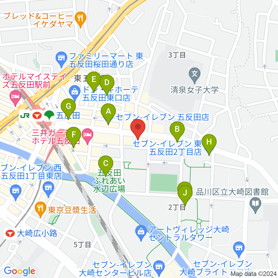 山口綾規スタジオ周辺のコンビニエンスストア一覧地図