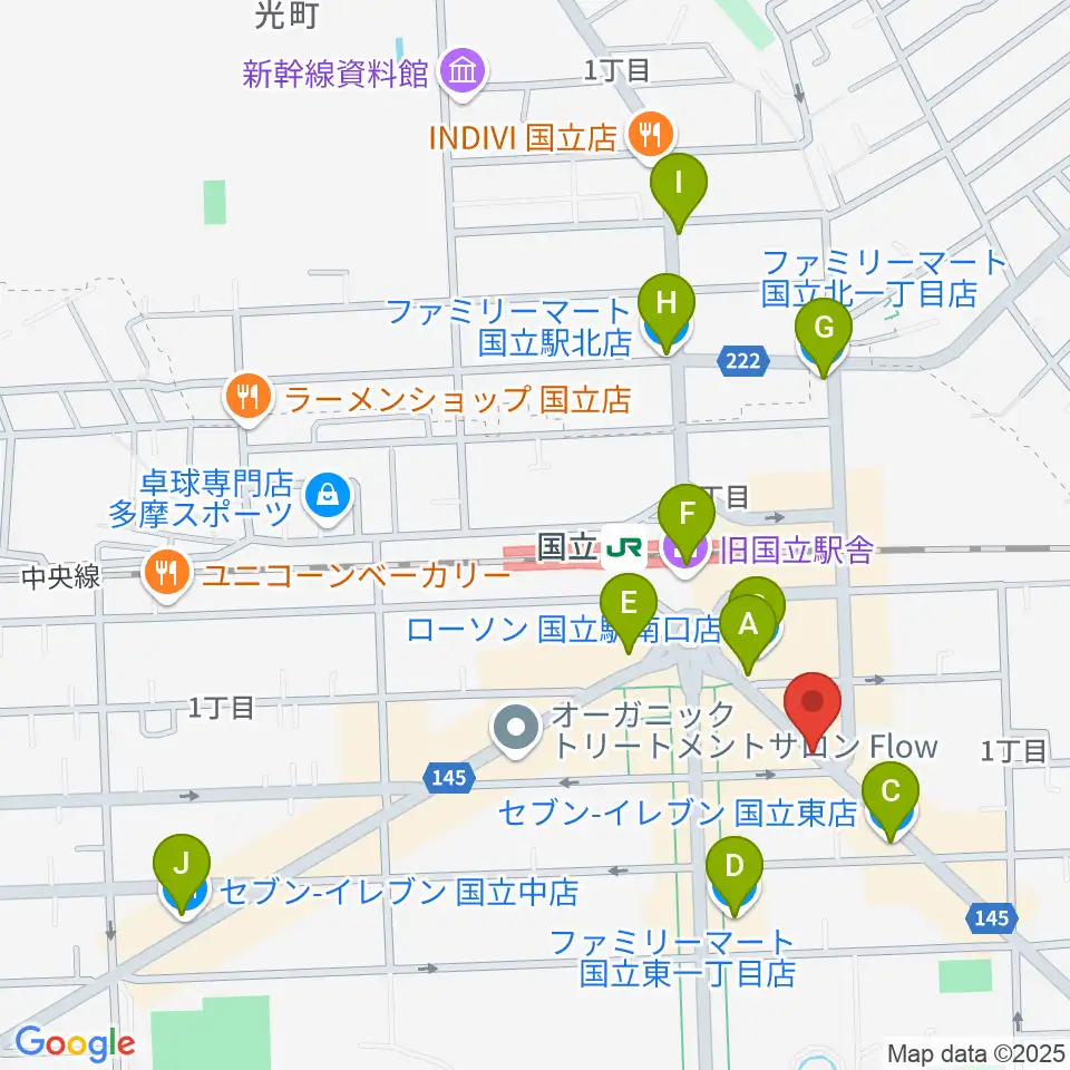 ハーバーライト周辺のコンビニエンスストア一覧地図