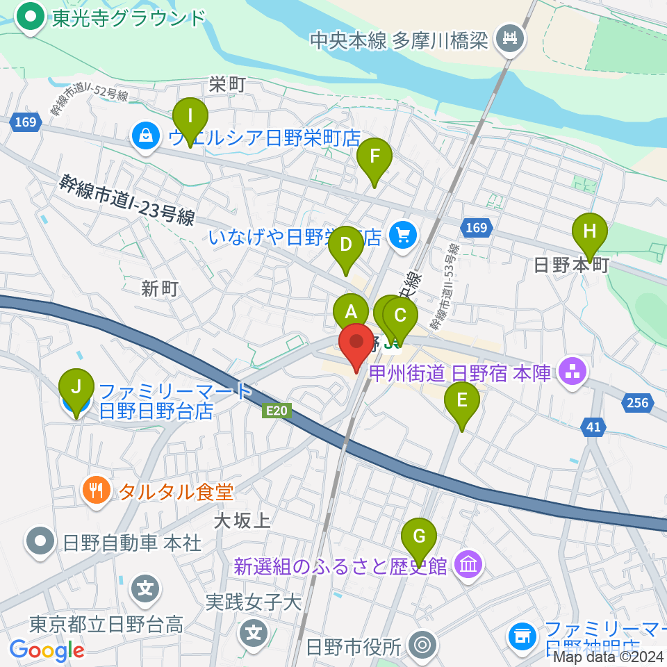 SoulK周辺のコンビニエンスストア一覧地図