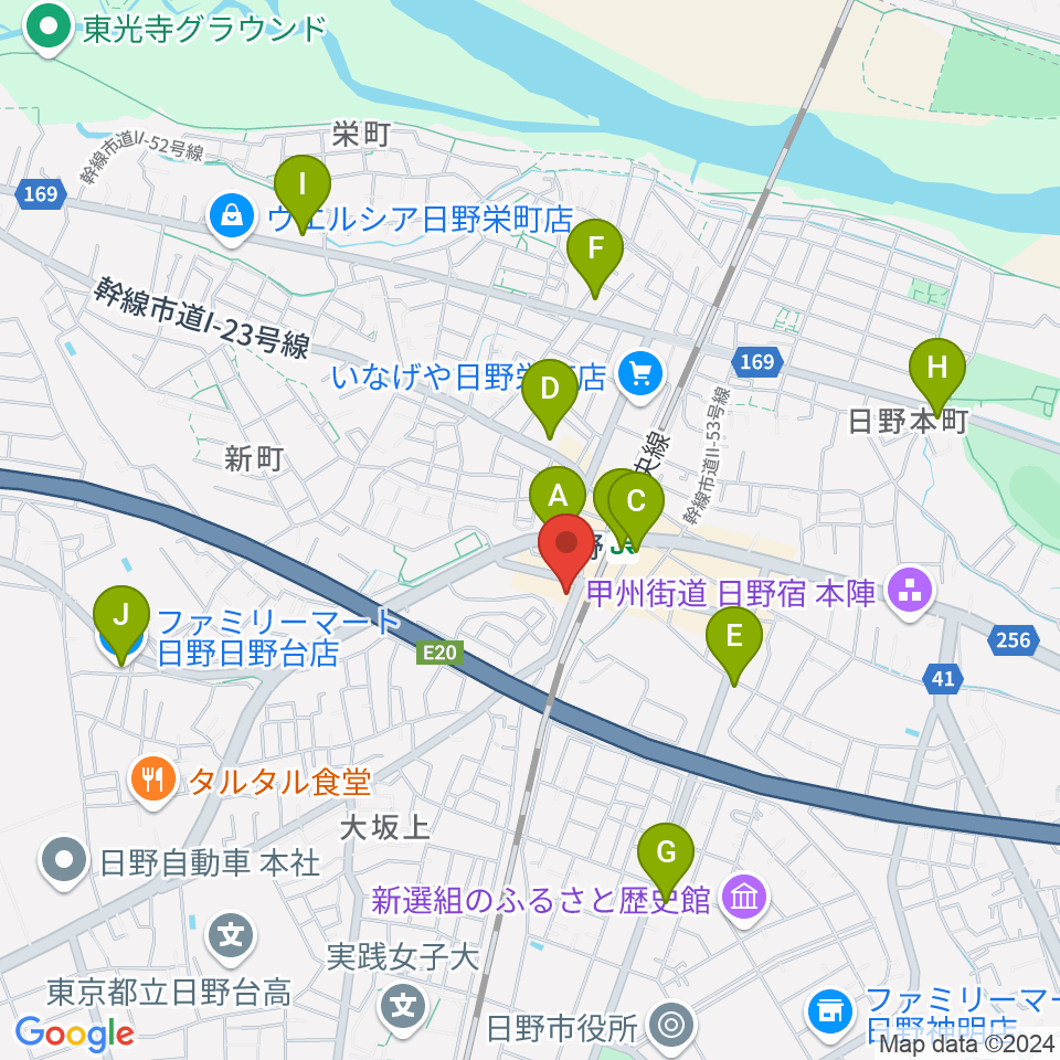 SoulK周辺のコンビニエンスストア一覧地図