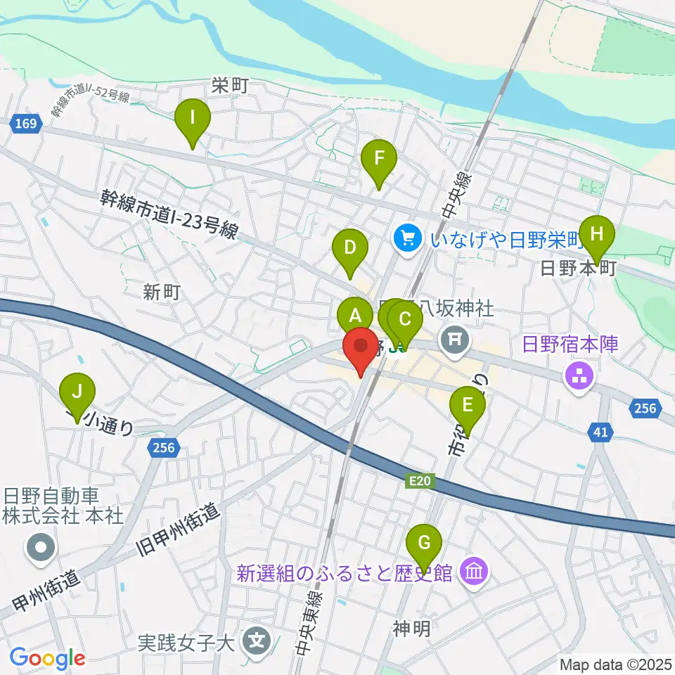 SoulK周辺のコンビニエンスストア一覧地図