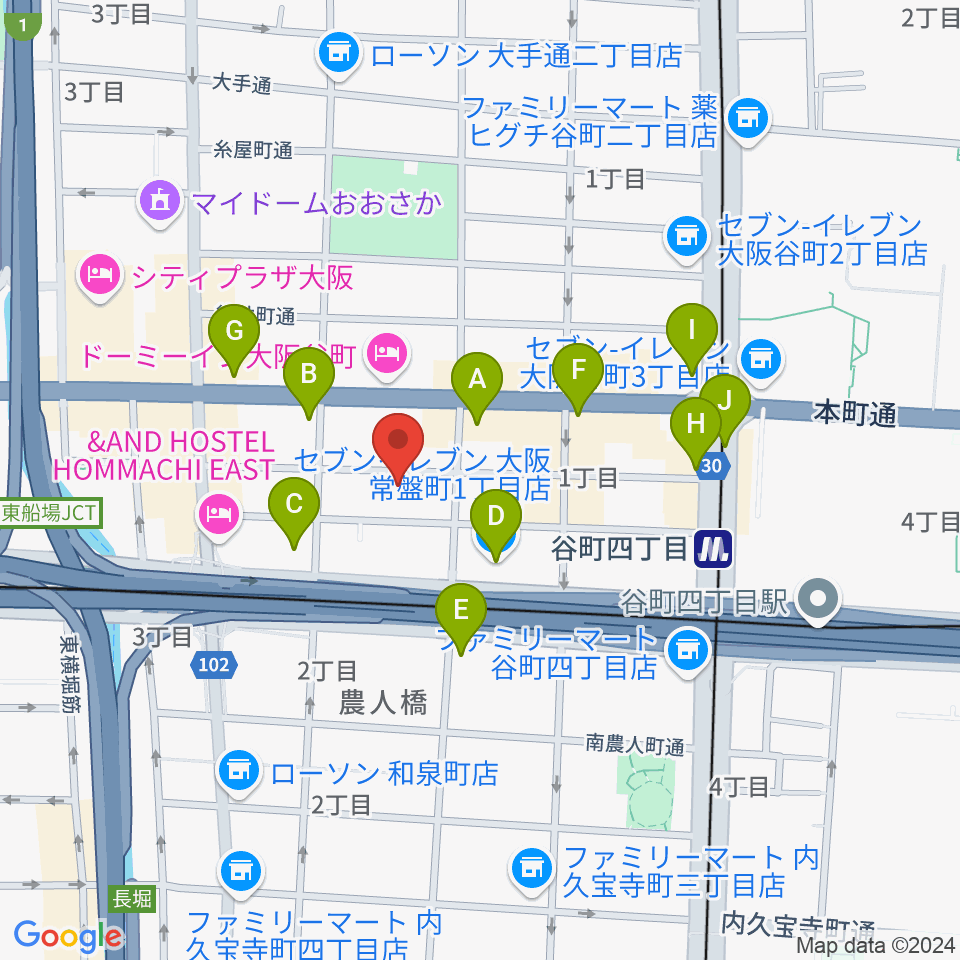 Hit Studio TANIYON周辺のコンビニエンスストア一覧地図