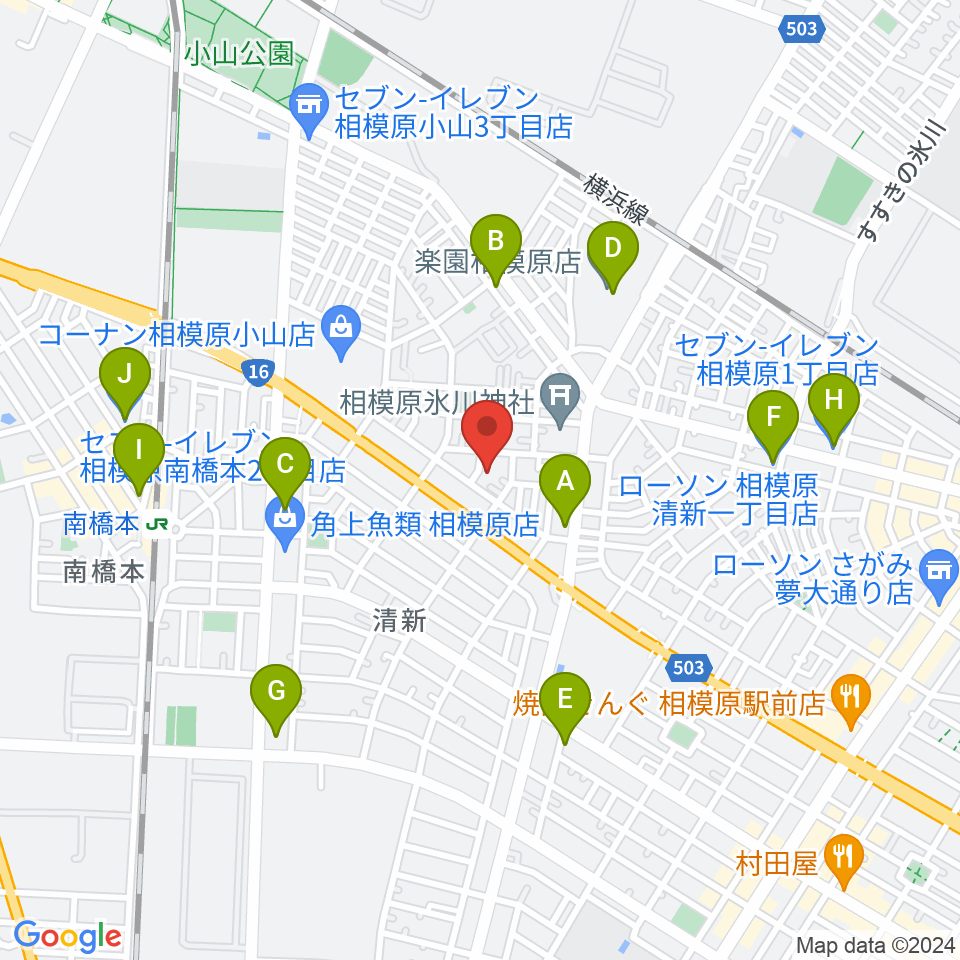 ベルベットルームスタジオ周辺のコンビニエンスストア一覧地図