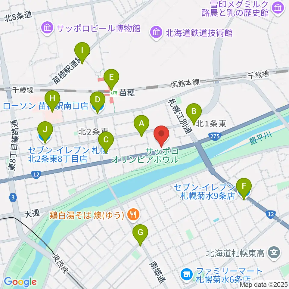 スタジオマグナム周辺のコンビニエンスストア一覧地図