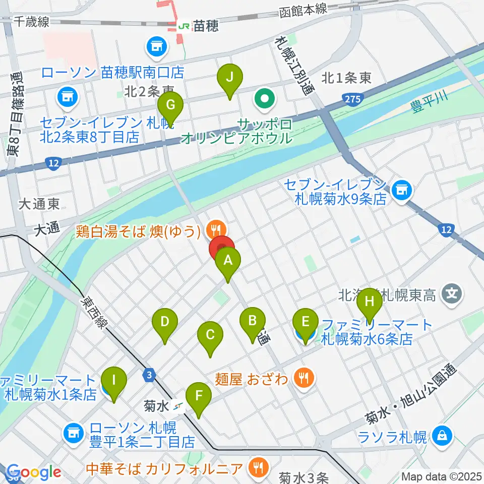 STUDIO BLUE-DUN周辺のコンビニエンスストア一覧地図