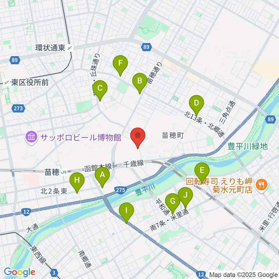 スタジオカディス周辺のコンビニエンスストア一覧地図