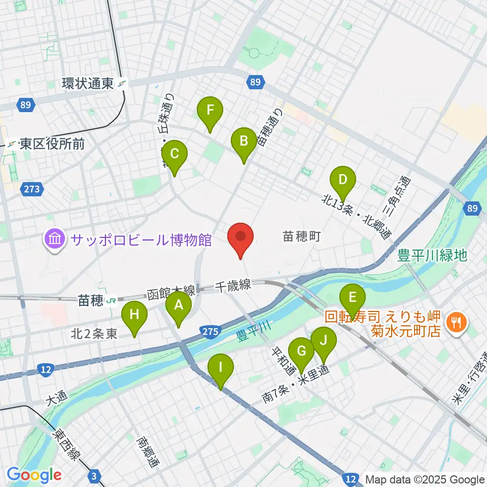 スタジオカディス周辺のコンビニエンスストア一覧地図