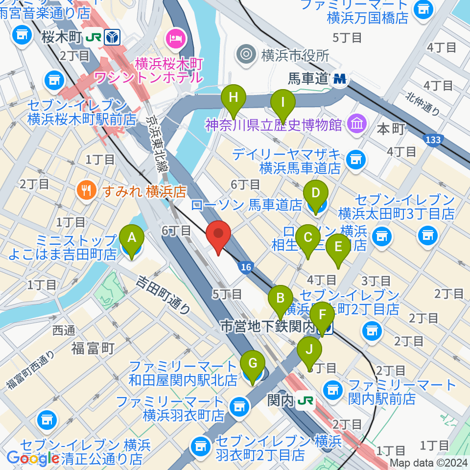 R's TRIBECA周辺のコンビニエンスストア一覧地図