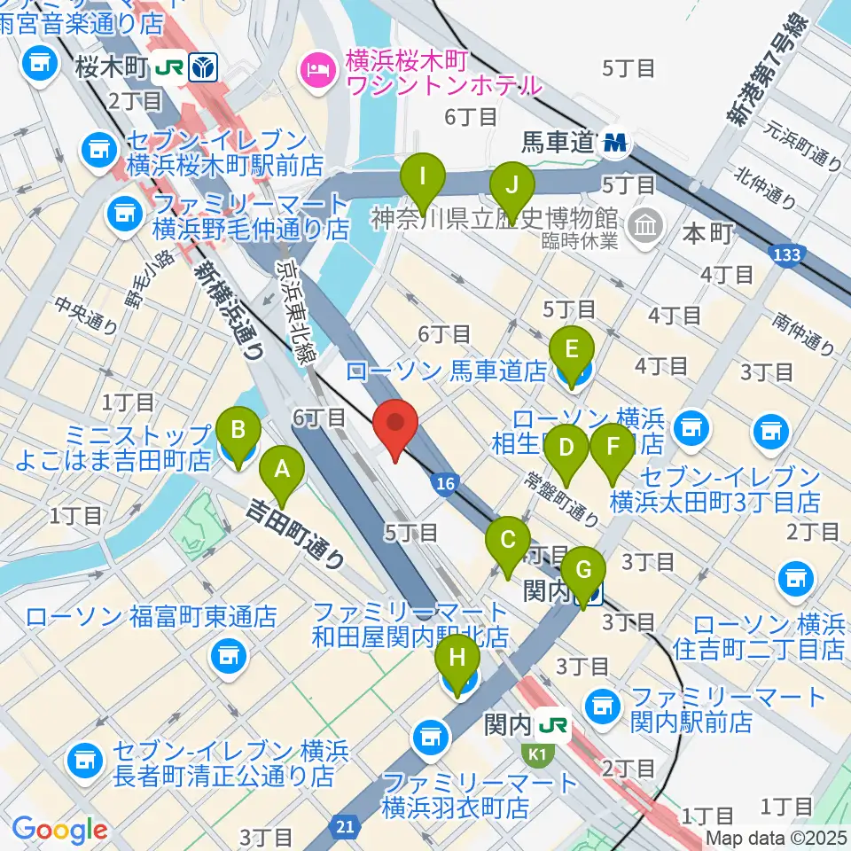 R's TRIBECA周辺のコンビニエンスストア一覧地図