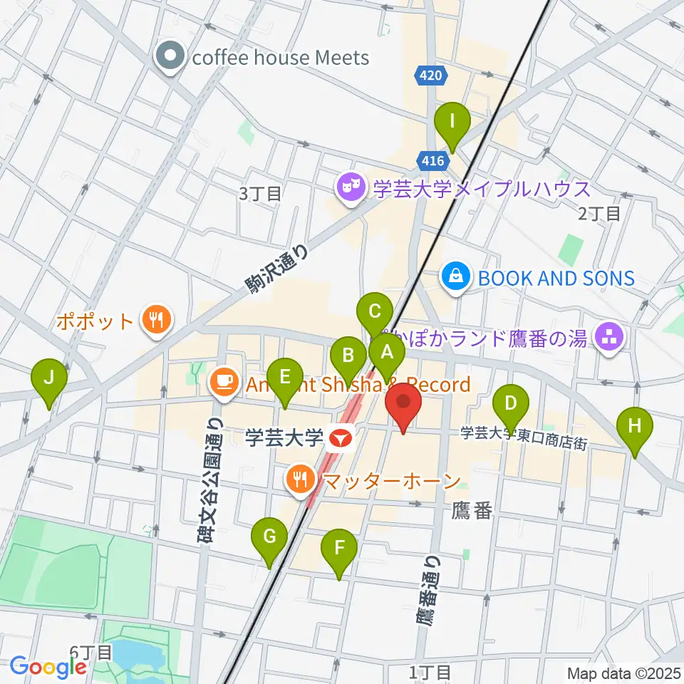 珈琲美学周辺のコンビニエンスストア一覧地図