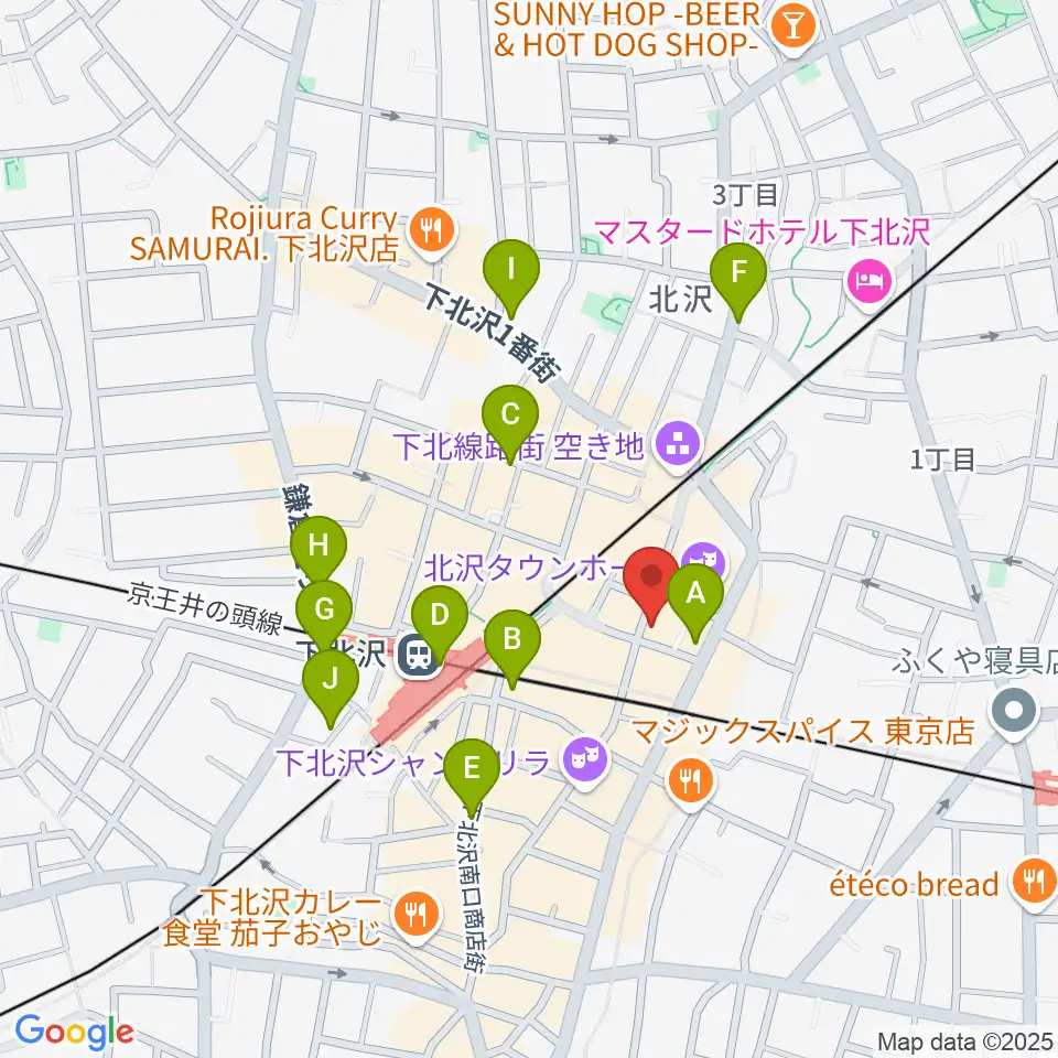 下北沢 music bar rpm周辺のコンビニエンスストア一覧地図