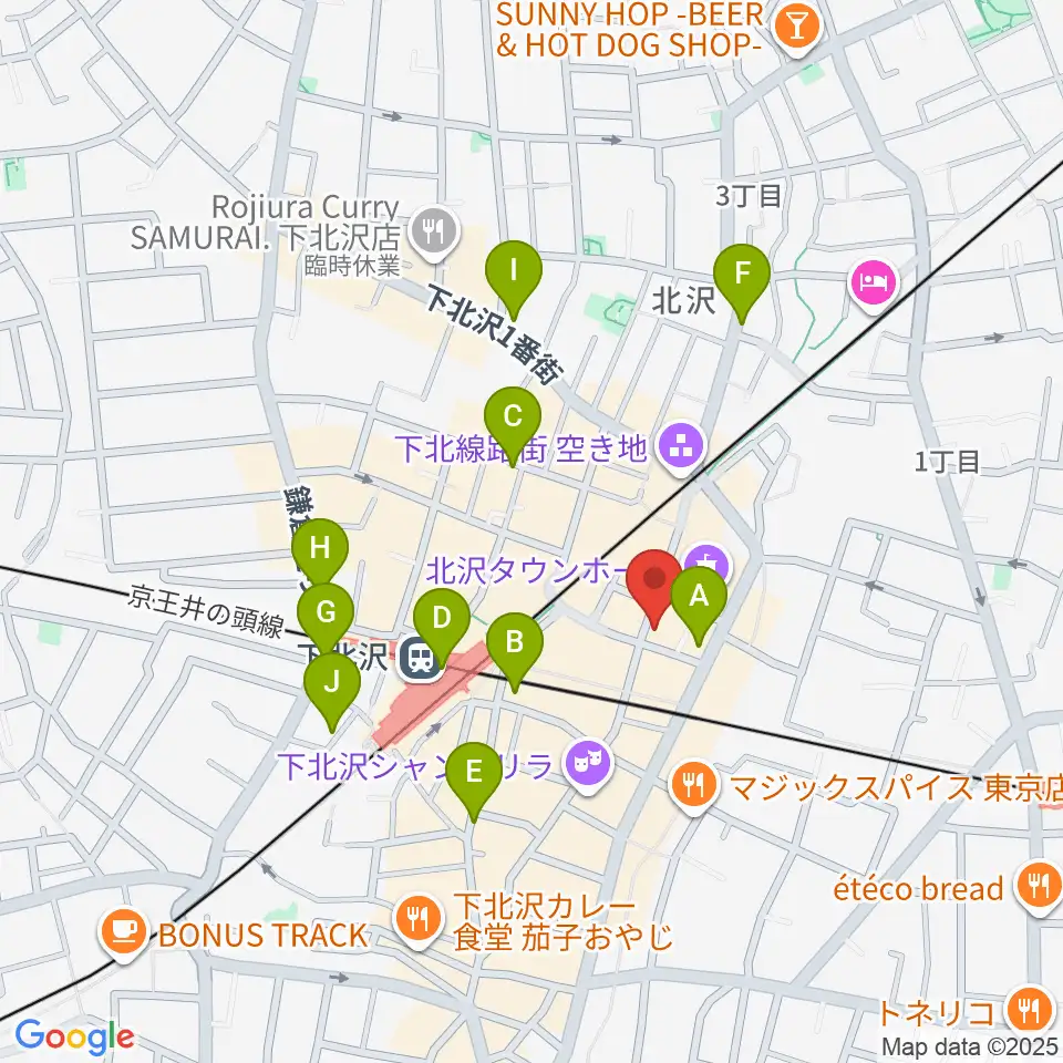 下北沢 music bar rpm周辺のコンビニエンスストア一覧地図