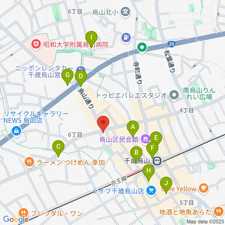 千歳烏山TUBO周辺のコンビニエンスストア一覧地図
