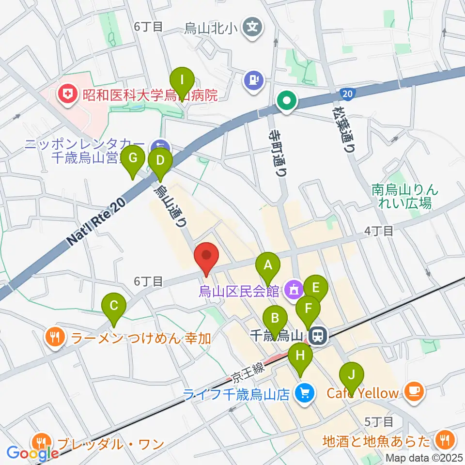 千歳烏山TUBO周辺のコンビニエンスストア一覧地図