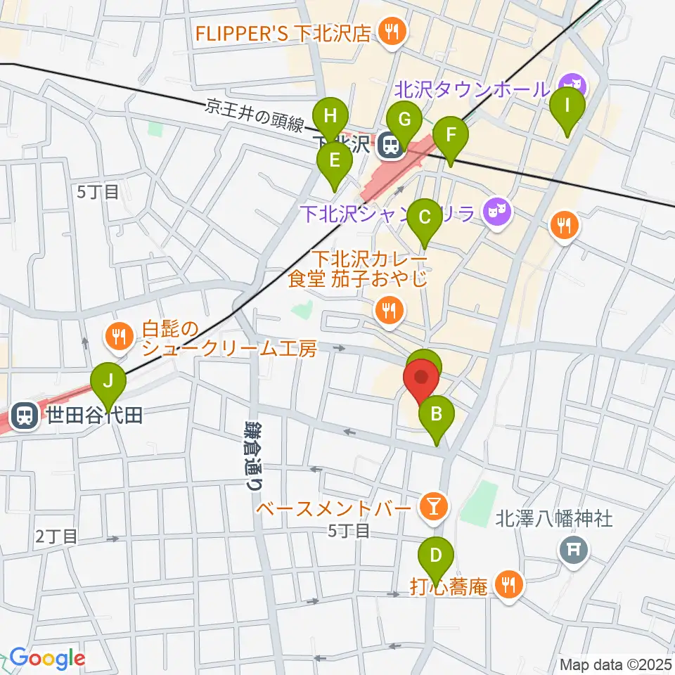 下北沢CLUB251周辺のコンビニエンスストア一覧地図