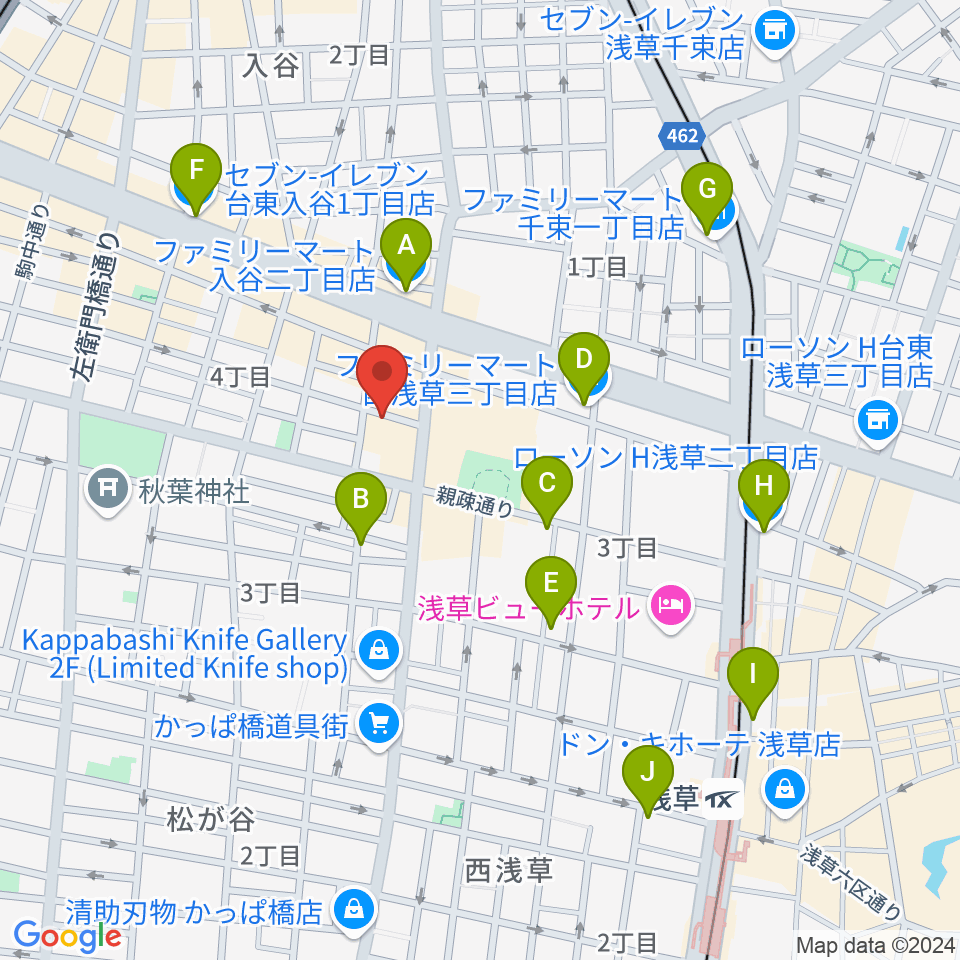 入谷なってるハウス周辺のコンビニエンスストア一覧地図