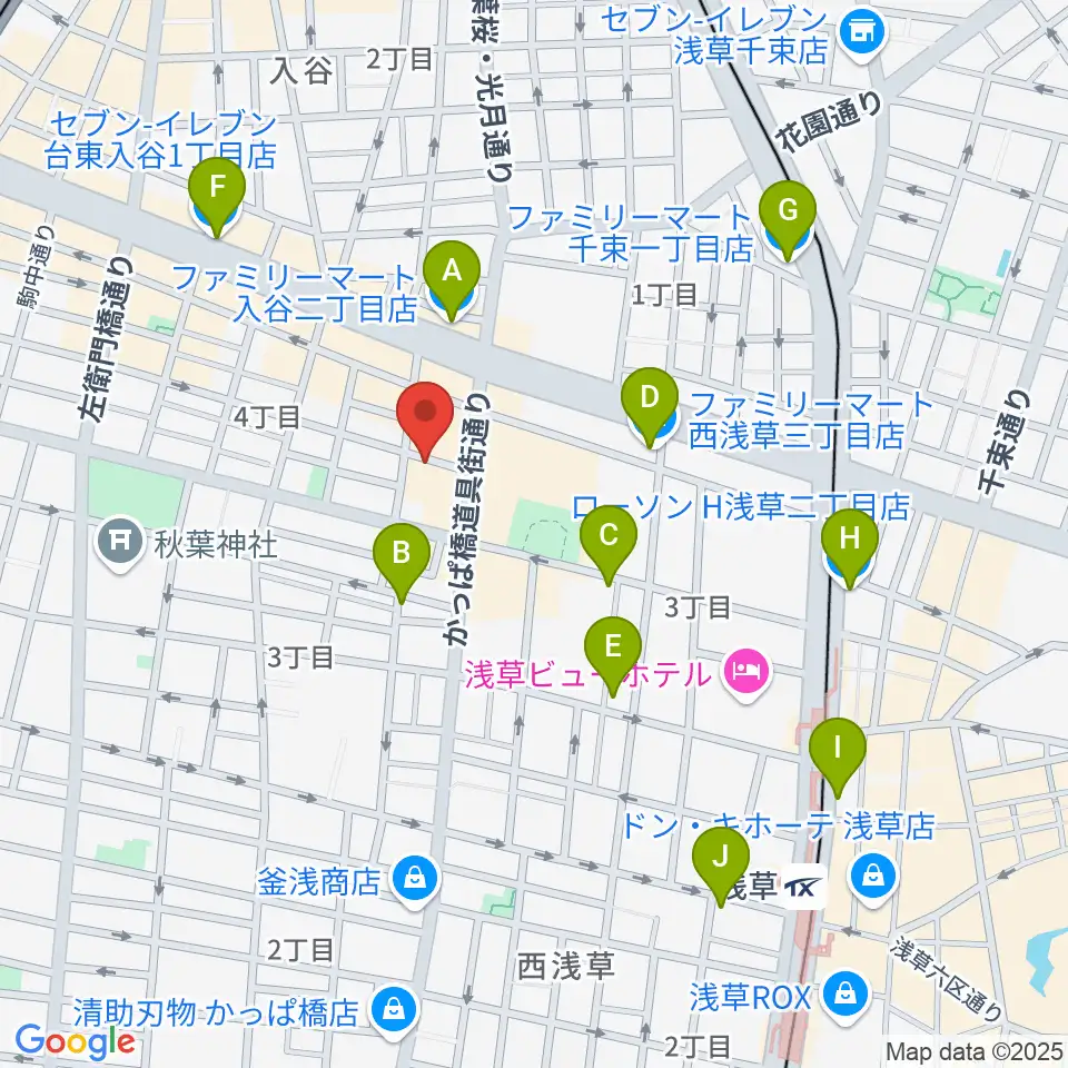 入谷なってるハウス周辺のコンビニエンスストア一覧地図