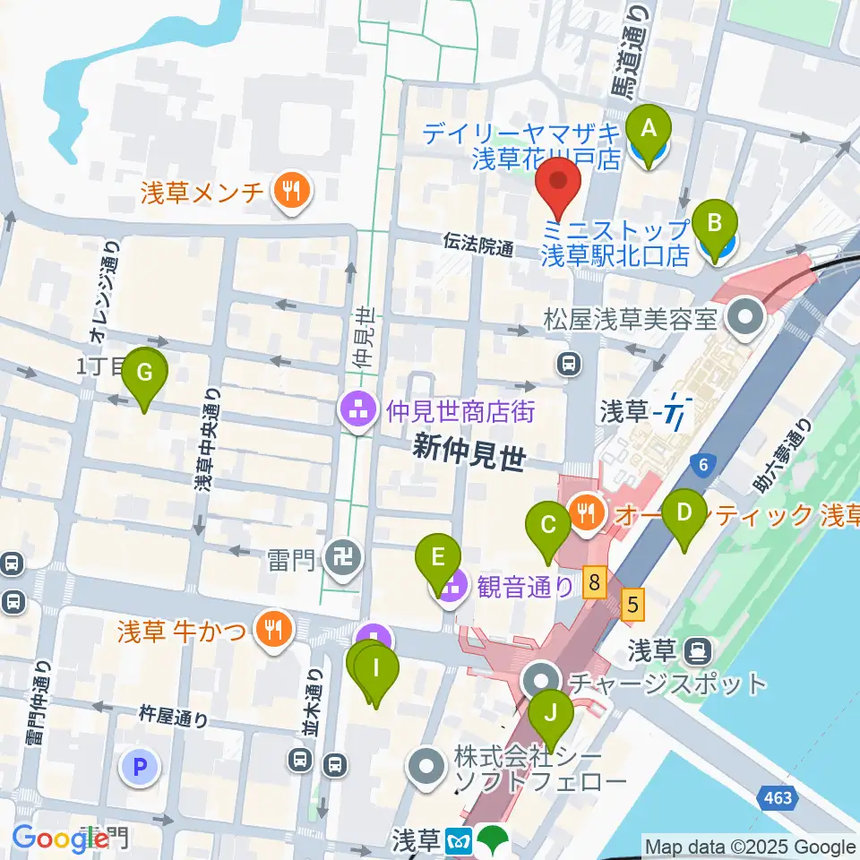 ライブ・バー舵輪周辺のコンビニエンスストア一覧地図