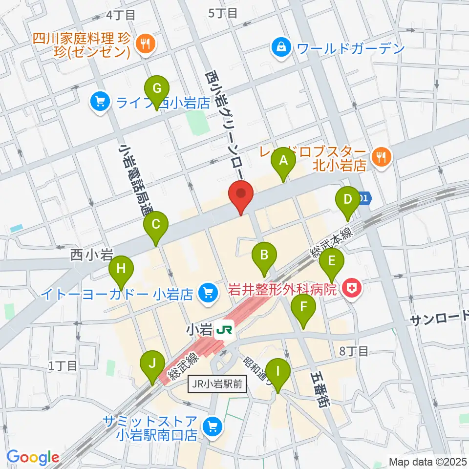 小岩オルフェウス周辺のコンビニエンスストア一覧地図