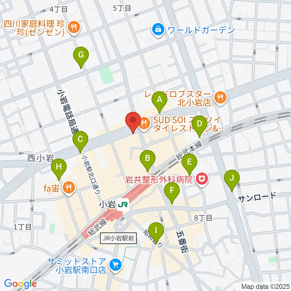 小岩オルフェウス周辺のコンビニエンスストア一覧地図