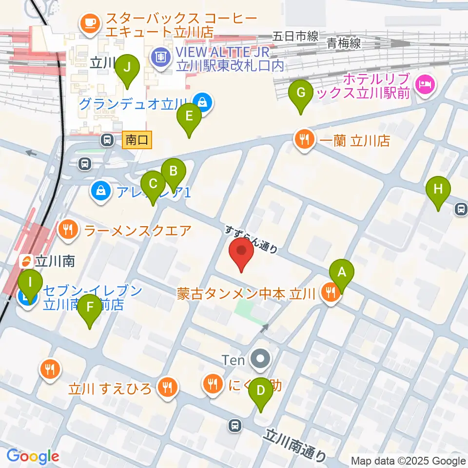 立川Heart Beat周辺のコンビニエンスストア一覧地図