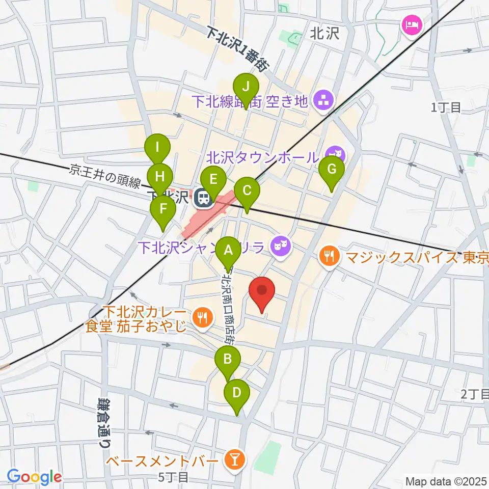 下北沢デイジーバー周辺のコンビニエンスストア一覧地図