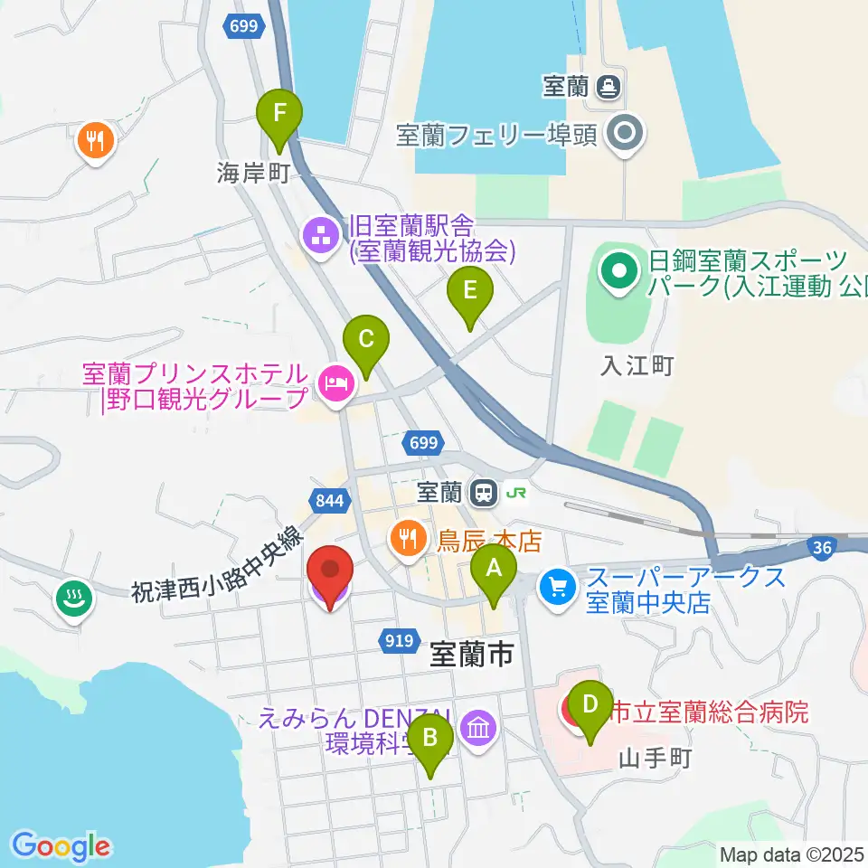 室ガス文化センター周辺のコンビニエンスストア一覧地図