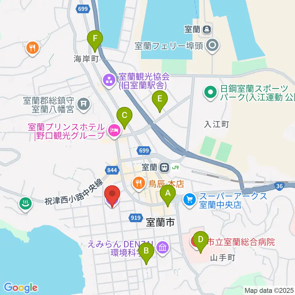 室ガス文化センター周辺のコンビニエンスストア一覧地図