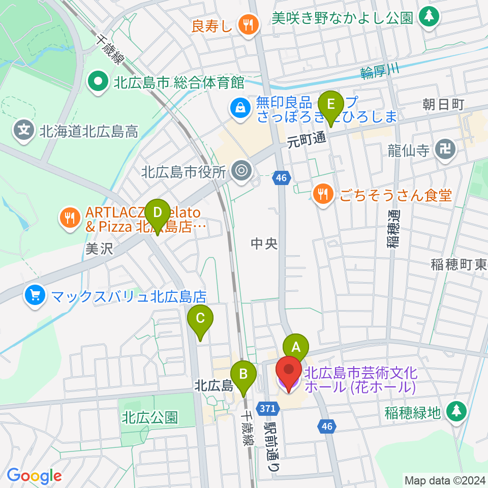 北広島市芸術文化ホール周辺のコンビニエンスストア一覧地図