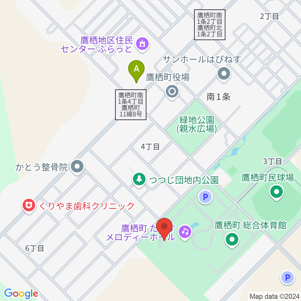 たかすメロディーホール周辺のコンビニエンスストア一覧地図