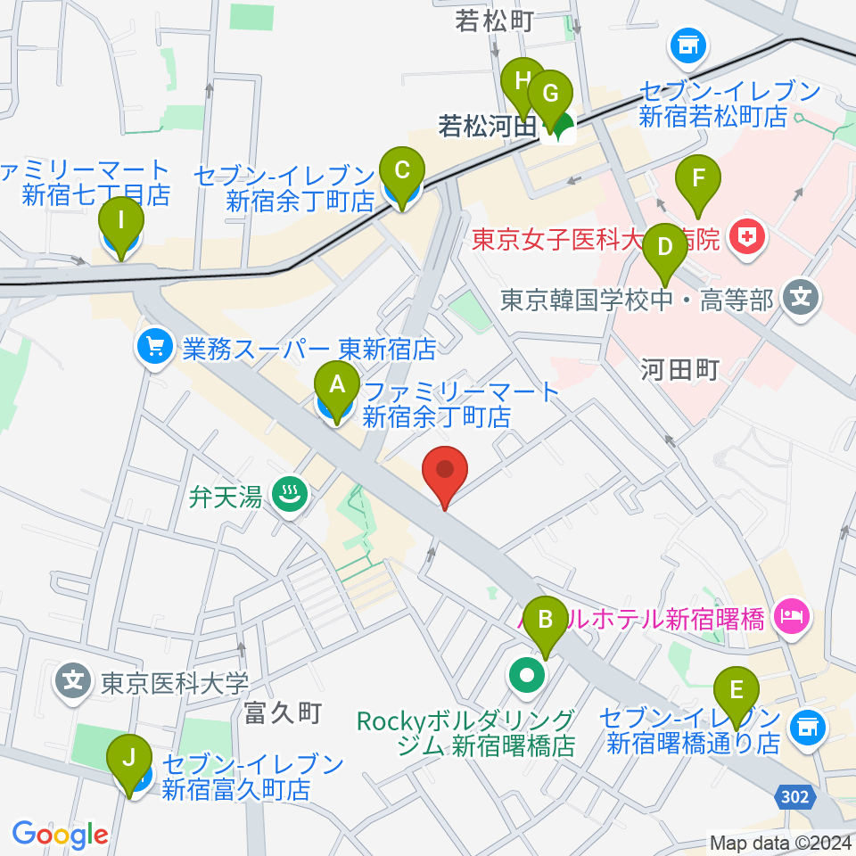 ミュージカルドッグスタジオ周辺のコンビニエンスストア一覧地図