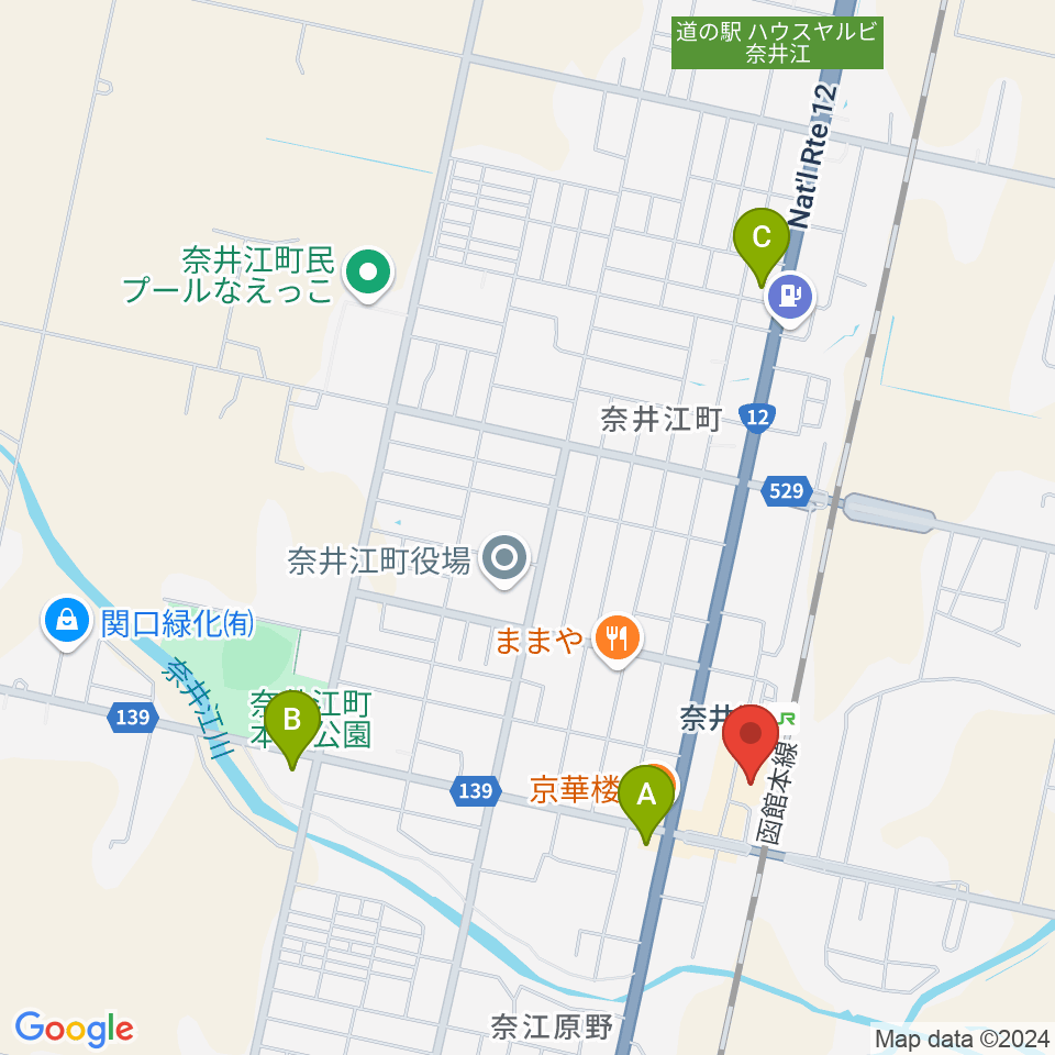 奈井江町文化ホール コンチェルトホール周辺のコンビニエンスストア一覧地図