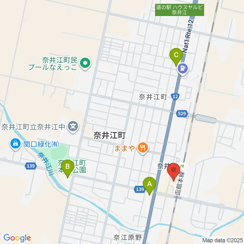 奈井江町文化ホール コンチェルトホール周辺のコンビニエンスストア一覧地図