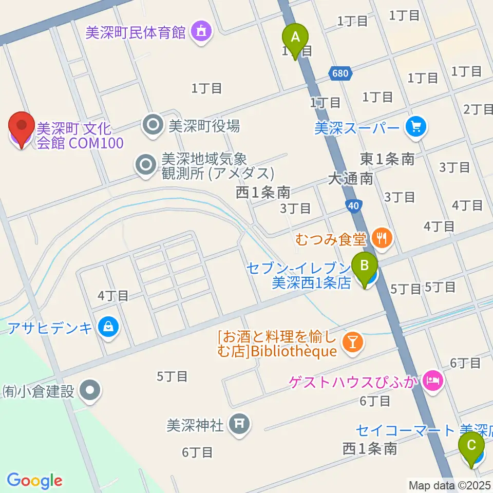 美深町文化会館COM100周辺のコンビニエンスストア一覧地図